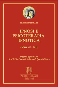 Rivista Italiana di Ipnosi e Psicoterapia Ipnotica - Anno 32° 2012_cover