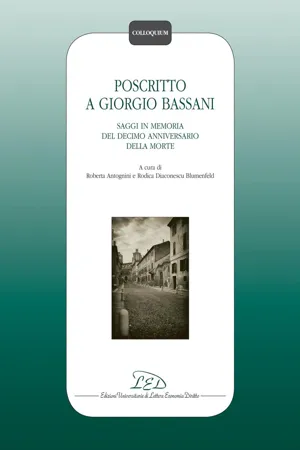 Poscritto a Giorgio Bassani