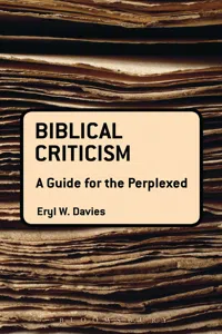 Biblical Criticism: A Guide for the Perplexed_cover