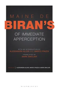 Maine de Biran's 'Of Immediate Apperception'_cover