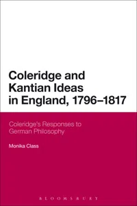 Coleridge and Kantian Ideas in England, 1796-1817_cover