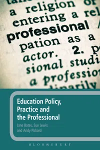 Education Policy, Practice and the Professional_cover