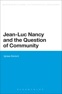 Jean-Luc Nancy and the Question of Community_cover