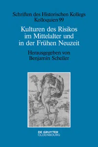 Kulturen des Risikos im Mittelalter und in der Frühen Neuzeit_cover