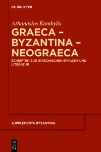 Graeca – Byzantina – Neograeca_cover
