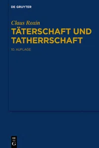 Täterschaft und Tatherrschaft_cover