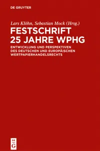 Festschrift 25 Jahre WpHG_cover