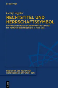 Rechtstitel und Herrschaftssymbol_cover