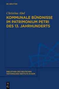 Kommunale Bündnisse im Patrimonium Petri des 13. Jahrhunderts_cover