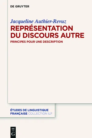 La Représentation du Discours Autre