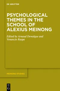 Psychological Themes in the School of Alexius Meinong_cover