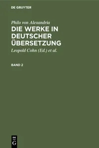 Philo von Alexandria: Die Werke in deutscher Übersetzung. Band 2_cover