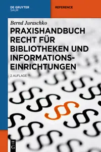 Praxishandbuch Recht für Bibliotheken und Informationseinrichtungen_cover