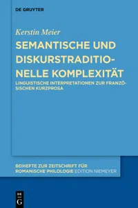 Semantische und diskurstraditionelle Komplexität_cover