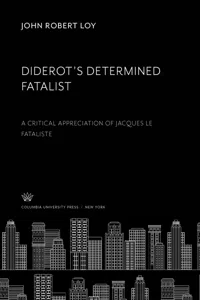 Diderot'S Determined Fatalist_cover