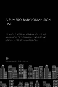 A Sumero-Babylonian Sign List_cover
