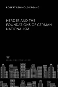 Herder and the Foundations of German Nationalism_cover