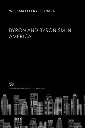 Byron and Byronism in America