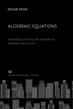 Algebraic Equations