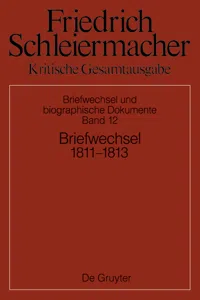 Briefwechsel 1811-1813_cover