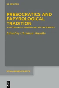 Presocratics and Papyrological Tradition_cover