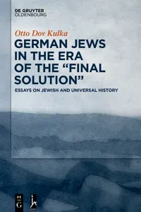 German Jews in the Era of the "Final Solution"_cover