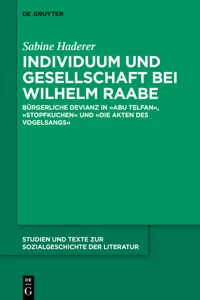 Individuum und Gesellschaft bei Wilhelm Raabe_cover