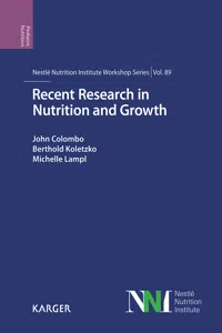 Recent Research in Nutrition and Growth_cover