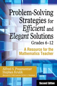 Problem-Solving Strategies for Efficient and Elegant Solutions, Grades 6-12_cover