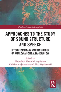 Approaches to the Study of Sound Structure and Speech_cover