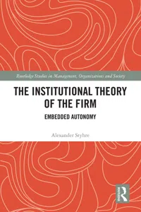 The Institutional Theory of the Firm_cover