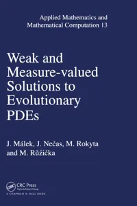 Weak and Measure-Valued Solutions to Evolutionary PDEs_cover