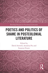 Poetics and Politics of Shame in Postcolonial Literature_cover