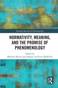 Normativity, Meaning, and the Promise of Phenomenology_cover