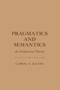 Pragmatics and Semantics_cover