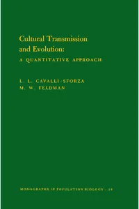 Cultural Transmission and Evolution, Volume 16_cover