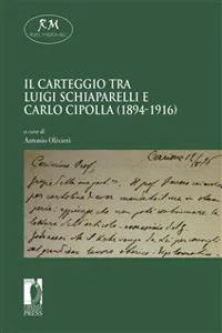 Il carteggio tra Luigi Schiaparelli e Carlo Cipolla_cover