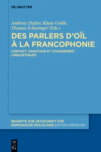 Des parlers d'oïl à la francophonie_cover