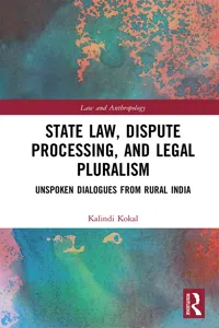 State Law, Dispute Processing And Legal Pluralism_cover