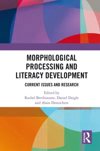Morphological Processing and Literacy Development_cover