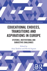 Educational Choices, Transitions and Aspirations in Europe_cover