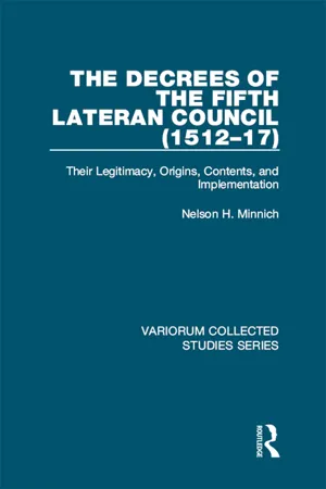 The Decrees of the Fifth Lateran Council (1512–17)