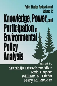 Knowledge, Power, and Participation in Environmental Policy Analysis_cover