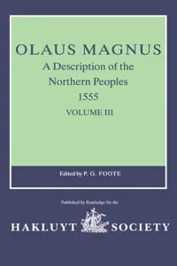 Olaus Magnus, A Description of the Northern Peoples, 1555_cover