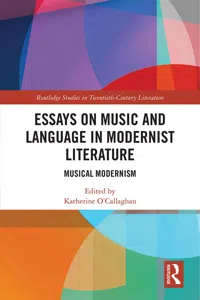 Essays on Music and Language in Modernist Literature_cover