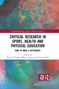 Critical Research in Sport, Health and Physical Education_cover