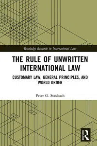 The Rule of Unwritten International Law_cover