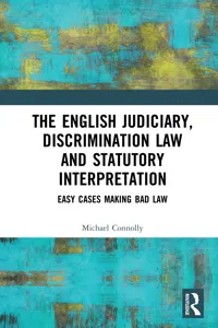 The Judiciary, Discrimination Law and Statutory Interpretation_cover