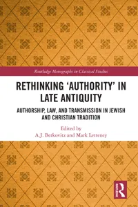 Rethinking 'Authority' in Late Antiquity_cover