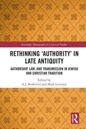 Rethinking 'Authority' in Late Antiquity